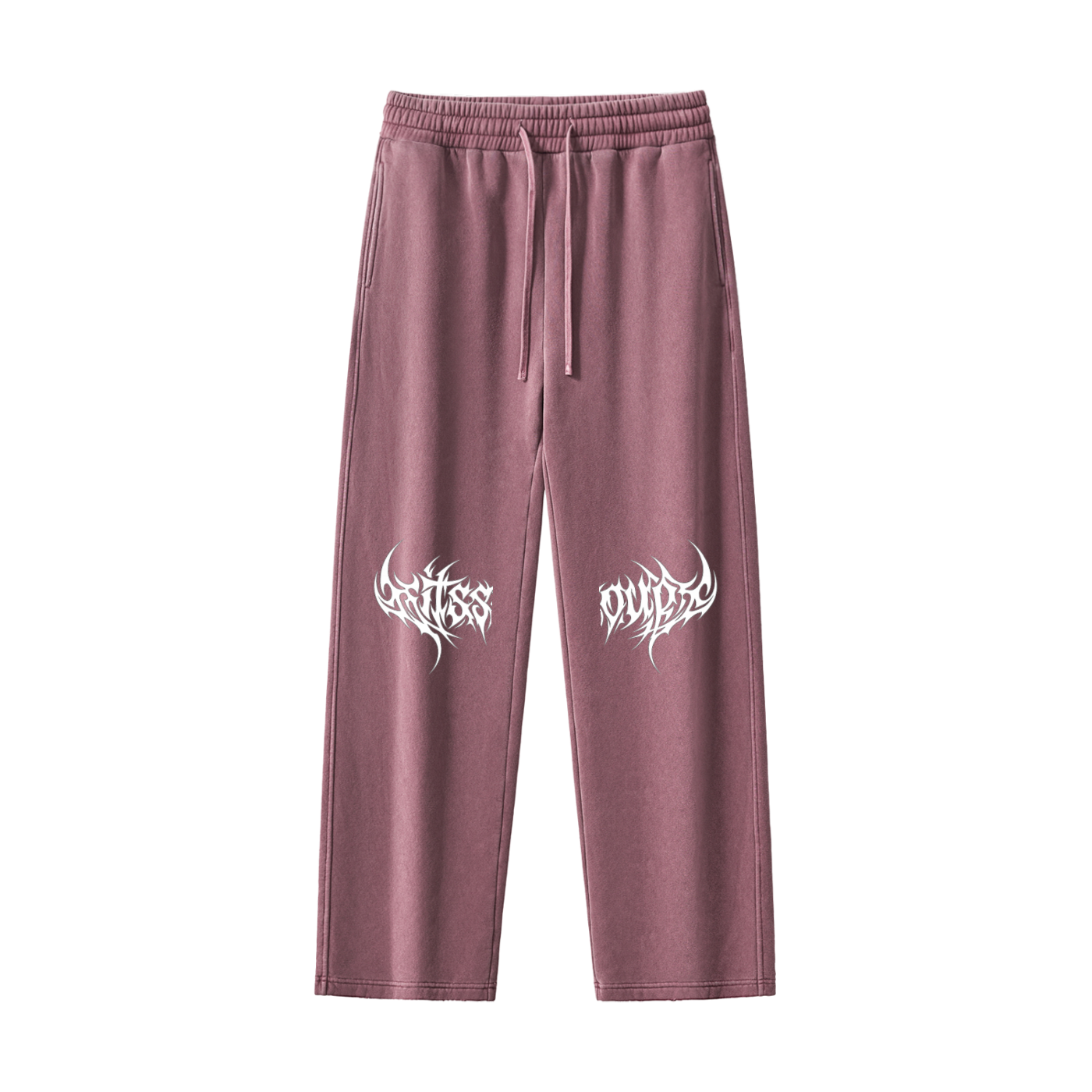 Frayed Enzyme Washed Fleece Sweatpants